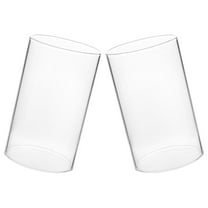 Hemobllo Clear Glass Candle Covers for Pillar Candles with Windproof Design