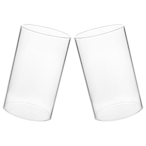 Hemobllo Clear Glass Candle Covers for Pillar Candles with Windproof Design