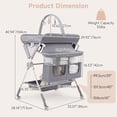 thumbnail image 6 of INFANS Portable Baby Changing Table with Wheels, Foldable Diaper Changing Station with Adjustable Heights, Large Organizer Storage for Newborn Infant, 6 of 9