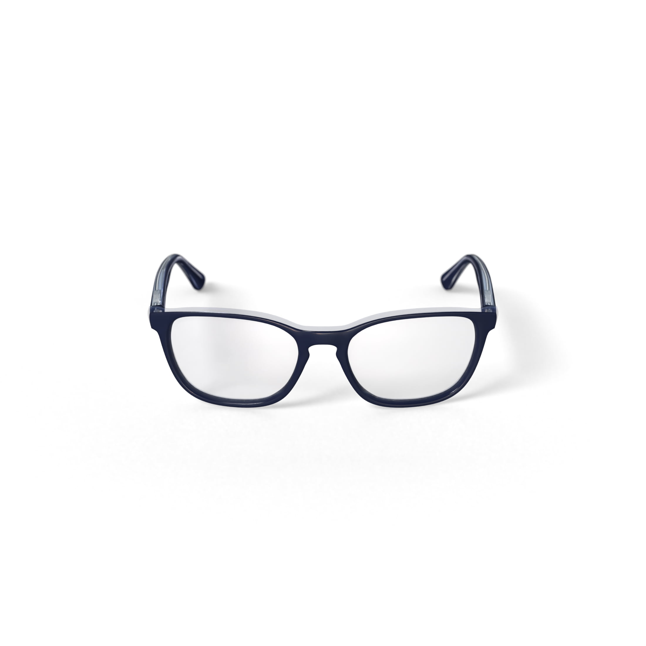 Ray-Ban Youth Size 48 0RY1592 Prescription Eyeglasses with Case, Blue on Transparent/Demo Lens