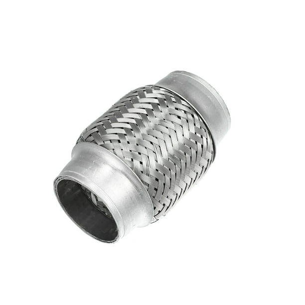 Coche Escape Flexible Tubo Tubo Escape Junta Plateado Tono 1.75"x4"