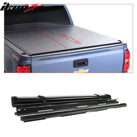 - Fits 05-18 Nissan Frontier 6ft/72in Bed Black Vinyl Roll Up Tonneau Cover