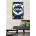 thumbnail image 2 of NBA Charlotte Hornets - Maximalist Logo 23 Wall Poster, 22.375" x 34" Framed, 2 of 5