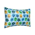 thumbnail image 2 of KLL Cartoon Monster Pattern Silk Pillowcase for Hair and Skin Standard Size 20"X 30" Soft Breathable Pillow Covers for Sleeping, 2 of 8