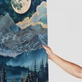 thumbnail image 3 of JEUXUS Bathroom Shower Curtain Set with Hooks Mountain Nature Forest Aesthetic Moon Starry Night White, 3 of 7