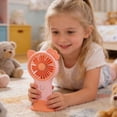 thumbnail image 4 of weibbin Mini Cat Shaped Handheld Fan with Colorful Lights USB Rechargeable Pocket Sized Portable Quiet Cooling, 4 of 5