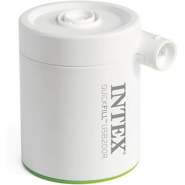 Intex 66637E, White 5V 0.55 PSI 2000mAh Rechargeable Air Pump 200 L/min