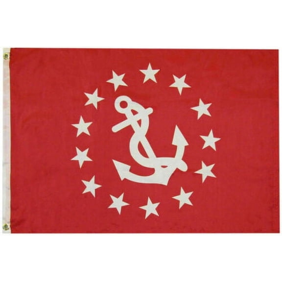 12x18 US Yacht Club Vice Commodore Crimson 100D Woven Poly Nylon Boat Flag