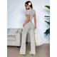 thumbnail image 4 of Conjunto de 2 Piezas A Rayas para Mujer, Camiseta de Corta, Pantalón , Conjunto de Estar por Casa A Juego con Bolsillos. y Negro S, 4 of 9