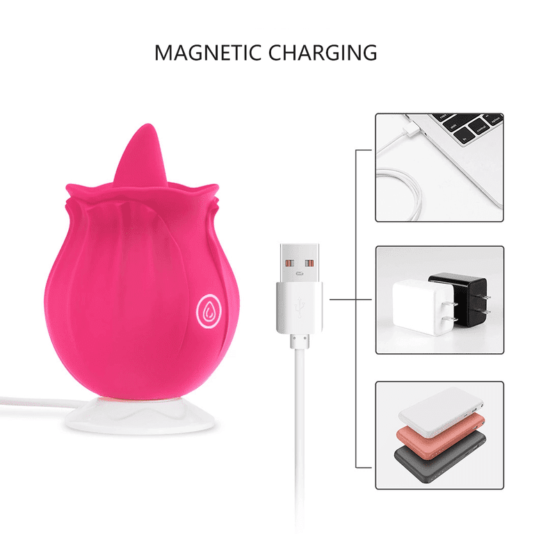 Rose Tongue Vibrator Flapper Adult Women Sex Toy