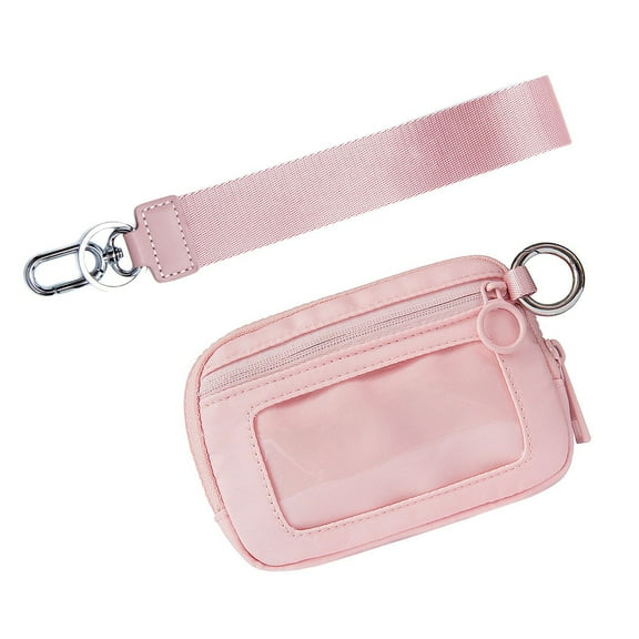 Waist Bag Short Wallet Water Resistant Chest Bag with Clear Window Card Holder Running Belt Bag Phone Holder Waist Pack
