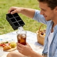 thumbnail image 2 of Silicone Large Ice Cubes Tray with Lid 6 Compartment 125ml Freezer Container for Soup and Baby Food Storage, 2 of 6
