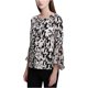 thumbnail image 2 of Calvin Klein Blusa de punto floral para mujer, negro, grande Calvin Klein Tejer, 2 of 2