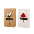 thumbnail image 2 of OUNONA 1Pcs Greeting Card with Dried Flowers Handmade Design for Valentine's Day Decorations, 2 of 8