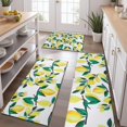 thumbnail image 2 of Yellow Lemon Fruit Branches White Pattern Kitchen Rugs Sets Of 3,Kitchen Runner Rugs Non Skid Washable,Decorative Kitchen Floor Mats for Kitchen,Sink,Laundry,17"x30"+ 17"x47" + 17"x59", 2 of 6