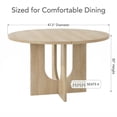 thumbnail image 7 of GOMYHOME 47" Round Dining Table for 4, MDF Wood Farmhouse Kitchen Table, Light Oak, 7 of 7