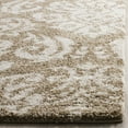 thumbnail image 4 of SAFAVIEH Florida Desmond Damask Plush Shag Runner Rug, Beige/Cream, 2'3" x 11', 4 of 8