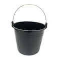 thumbnail image 2 of Barrel Bucket Black Bucket Multipurpose Compact Easter Bucket Party Cement Bucket Black Buckets for Indoor Household Cleaning Garden 15L, 2 of 9