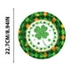 thumbnail image 1 of Penkiiy Juego de vajilla para el día de San Patricio, trébol verde de la suerte y platos desechables, tazas, servilletas, tenedores, cucharas, 1 of 4