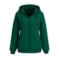thumbnail image 6 of Xdegoge Womens Zip Up Hoodies Casual Long Sleeve Athletic Drawstring Fleece Relaxed Fit Workout Track Jackets with Pockets for Running Activewear, 6 of 8