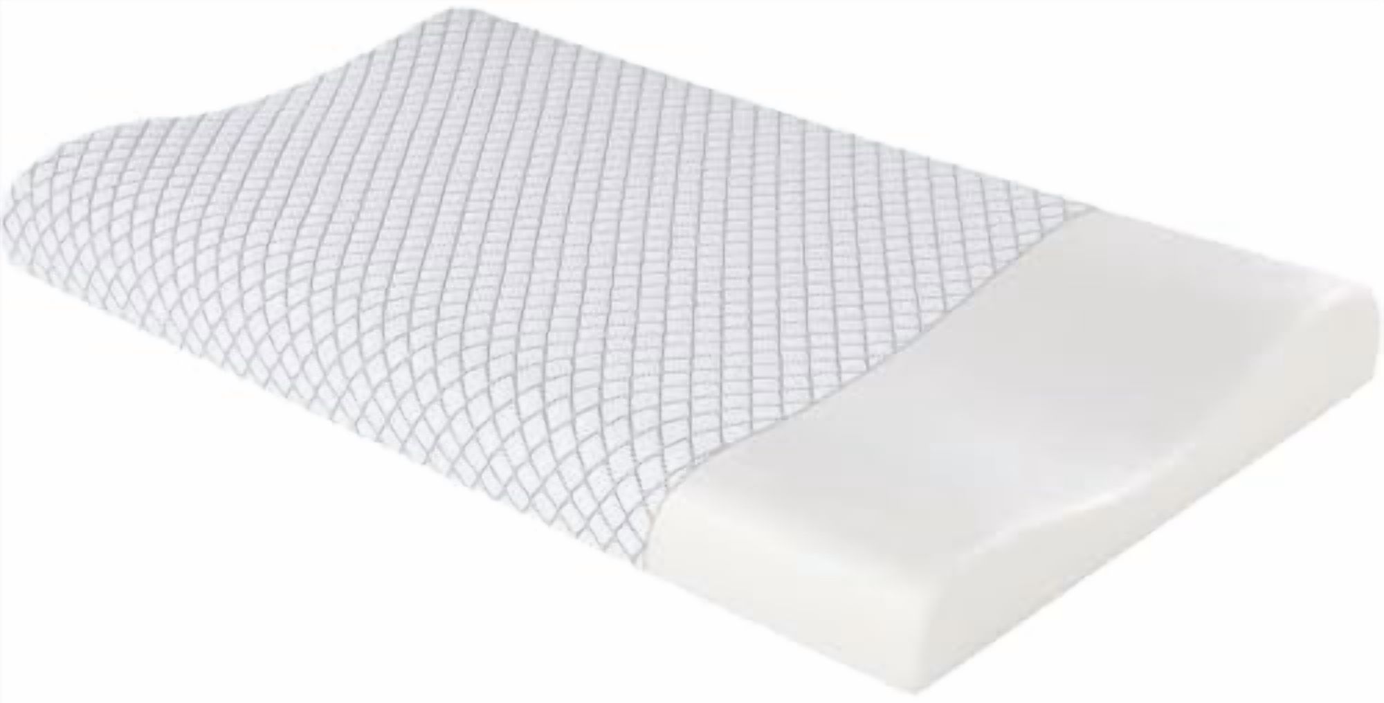 Slim Sleeper-Ultra Thin Memory Foam Pillow for Sleeping,Thin & Low Cervical Profile,Ultra Firm, for Neck Pain,Stomacher, Back and Side Sleeper, (White, 23.6x13.7x2.4/1.9 inch)