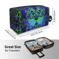 thumbnail image 4 of XMXT Large Capacity Makeup Bag, Death Tribe Skull Purple Print Storage Bags Travel Toiletry Cosmetic Bag for Women Men, 4 of 9