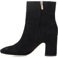 thumbnail image 2 of Sam Edelman Fawn Black Suede Stacked Block Heel Square Toe Fashion Ankle Boots (Black Suede, 6.5), 2 of 6