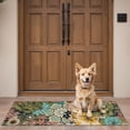 thumbnail image 4 of Bohemian Retro Floral Non-Slip Entryway Door Mat,Boho Indoor Decor Durable Low Plush Door Mat,Washable Welcome Rug for Patio Hallway Home Decor 16x47 Inches, 4 of 7