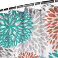 thumbnail image 3 of Waterproof Blooms Pacific Shower Curtain 72x72 Inch Boho Style Polyester Unique Shower Curtain for Bathroom Hotel Home Decor with 12 Plastic Hooks, 3 of 5