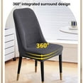 thumbnail image 4 of BH-JJSMGS Curved Chair Covers Curved Back Armless Accent Chair Slipcover Removable Dining Chair Covers Kitchen Chair Slipcovers Protector for Kitchen Living Room, 4 of 7