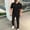 Set-A69Black, variant on Gamivast Men's Casual Set Short Sleeve Button Neck Top and Pants with Pocket Detail Outfit for Summer Daily Work Golf Travel Lounge Walking Suit