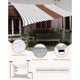 thumbnail image 5 of Sun Shade Sail 12x16Ft Boho Brown Leather Texture Striped Tribal Farmhouse Style Uv Block Sunshade Canopy Outdoor Shade Cover Rectangle Shade Cloth For Patio Garden Yard Deck Pergola, 5 of 6