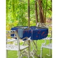 thumbnail image 3 of 4th of July Outdoor Tablecloth with Umbrella Hole and Zipper Blue Patriotic Star Stripes Round Tablecloths 60 Inch Waterproof Table Cloths Freedom America Patio Table Cover for Independence Day Party, 3 of 6