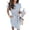 Light Blue, variant on Women's Striped Short Sleeve T-Shirt Dress Casual Tie Waist Midi Dress with Pockets Summer Crewneck Loose Sundress