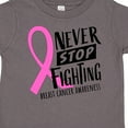 thumbnail image 4 of Inktastic Never Stop Fighting Breast Cancer Awareness Boys or Girls Toddler T-Shirt, 4 of 5