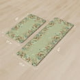 thumbnail image 2 of Anti Fatigue Kitchen Mat for Floor, 17"x47"+17"x29" Butterfly Flower Kitchen Rugs Non Skid, Cushioned Padded Kitchen Floor Mat, Comfort Standing Mat for Laundry Office Sink Desk Sage Green, 2 of 3