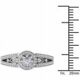 thumbnail image 4 of 1 Carat T.W. Diamond Single Halo 14kt White Gold Engagement Ring, 4 of 4