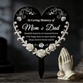thumbnail image 4 of Memorial Plaque Stake for Parents - Heart-Shaped Acrylic Cemetery Marker, 4 of 6