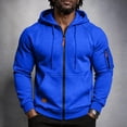 thumbnail image 5 of Men Zip Up Hoodie Full Zip Sweatshirt Jacket, Drawstring Hood Pockets Athletic, Casual Winter Coats, 5 of 7