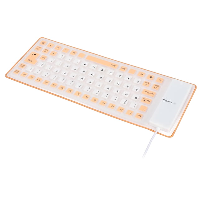 Silicone Keyboard, Fully Sealed Design, Lightweight Portable, Various Colors, Mute Button, Soft Comfortable, Waterproof Dustproof Silent, 85 Keys, USB for PC