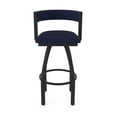 thumbnail image 5 of 861 Artemis 30" Swivel Bar Stool with Black Wrinkle Finish and Canter Twilight Seat and Back, 5 of 5