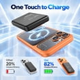 thumbnail image 4 of morfec Magsafe Portable Charger, 12000mAh Magnetic Wireless Power Bank with 20W PD Fast Charging, Slim Wireless Battery Pack Compatible with iPhone 17/16/15/14/13 Series, Black, 4 of 9