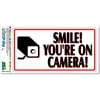 Smile You're On Camera Video Surveillance Business Sign Automotive Car Refrigerator Locker Vinyl Magnet