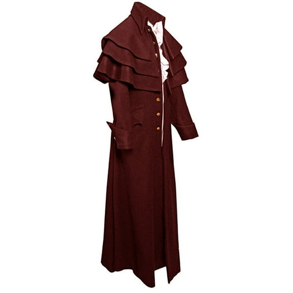 Men Clearance LYXSSBYX Winter Jackets for Men Clearance Men Button Fashion Steampunk Vintage Tailcoat Jacket Gothic Frock Uniform Coat