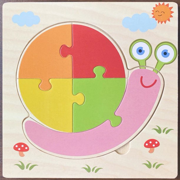 Rompecabezas 3d de madera para bebé, rompecabezas de formas Tangram, aprendizaje de dibujos animados, inteligencia Animal, juguetes educativos para niños