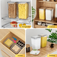 thumbnail image 4 of Airtight Food Storage Containers Set with Lids, 2 Pack (220oz/6.5L) BPA-Free Plastic Kitchen and Pantry Organization Canisters for Cereal, Dry Foods, Flour & Sugar, Free Spoon Set, Labels & Marker, 4 of 7
