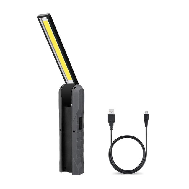 Amdohai Portable Foldable USB Work Light 4 Mode COB Flashlight Rechargeable Magnetic LED Torch Flexible for Garage Mechanic Auto Car Truck Repair Camping Hiking Emergency