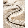 thumbnail image 3 of Unique Loom Braided Jute Collection Area Rug - Dhaka (3' 3" x 5' 1" Oval White), 3 of 6