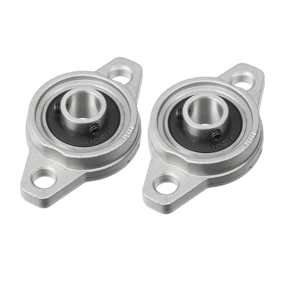 2Pcs KFL000 10mm Zinc Alloy Self Aligning Pillow Block Flange Bearing
