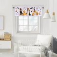 thumbnail image 5 of Halloween Dogs Kitchen Valance 54''''x18'''' Dogs Pumpkins Bats Skulls Rod Pocket Window Treatments Drapes Halloween Party Decor Short Curtain for Bedroom Living Room Bathroom Cafe Home Decor 1 Pack, 5 of 6
